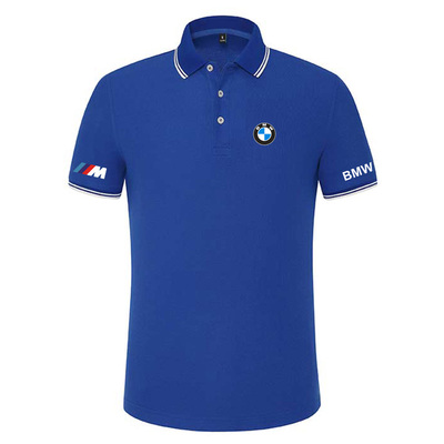 2022 Polo BMW M Power Piqué de Coton Homme Col Contrasté Manche Courte Slim Fit